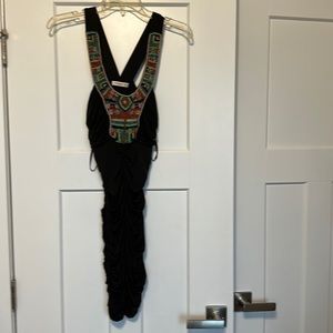 Black dress with neck detail